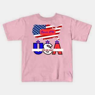 4th of July USA Kids T-Shirt